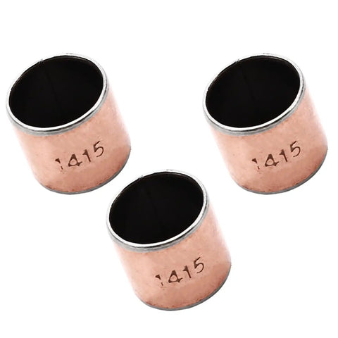 Three Piece Self Lubricating Oilless Bushing Sleeve Bearing 0.55 Inch Bore 0.62 Inch Outside Diameter 0.59 Inch Length Carbon Steel Sintered Bronze Plain Bearing individual view.