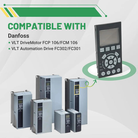Drive Graphical Local Control Panel With Digital Display Works With Danfoss VLT FC302 FC301 Inverter LCD Operation Panel LCP102
