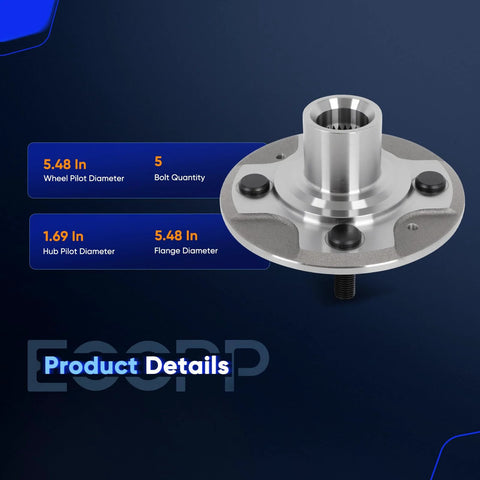 Front view of Front Wheel Hub Bearing Assembly OE 44600-S5D-A00 for Honda Civic 2001-2005 and Fit 2009-2013, with flange details.