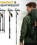 100 Percent Carbon Fiber Trekking Poles For Serious Hikes Lightweight Trail Ready Collapsible Hiking Poles With Cork And EVA
