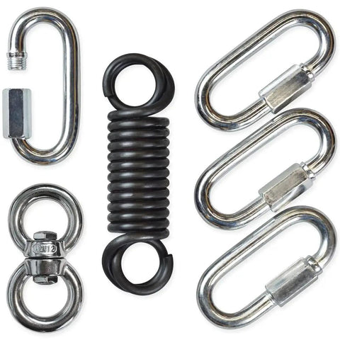 Heavy Duty Bag Mounting Hardware Featuring Pro Grade Spring Swivel And Four Screwlock Carabiners Takes The Heat Off Straps And Keeps Your Gym Setup Ballistic