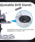 Portable Drill Press Stand For Hand Drills Adjustable Benchtop Clamp with Aluminum Base and Single Hole for Precision Drilling