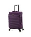 Circulator 22 Inch Softside Carry On With Expandable 8 Wheel Spinner In Italian Plum Slick Ribbed Front Panel Luggage