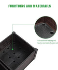 Close-up of Raised Garden Beds Planter Box Set of 2 with Self Watering Design, showing perforated base and material texture