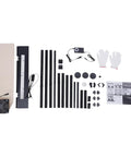 Fully Enclosed Electric Dust Box And Heavy Duty Debris Hauler For Workshop Rig and commercial cleanup jobs parts and assembly components laid out.