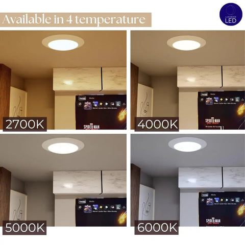 Super Bright Energy Saving LED Disk Ceiling Light 7.5 Inch Flush Mount Dimmable 4 temperature settings 2700K to 6000K