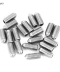 Tough As Nails Stainless Steel Spring Ball Plunger Screws 20 Piece Kit M3 X 8mm industrial fasteners arranged in a pile.