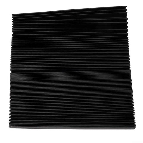 Foldable Accordion Bellows Cover for Milling Machines, Rubber Protective Guard Shield, top view, flexible CNC way shield for rail protection