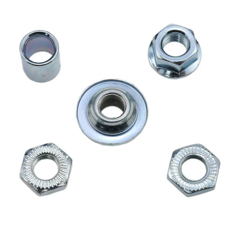 Hella Durable Rear Bicycle Hub Axle 190 Mm Compatible With 3/8 Inch Frame Spacing And 26 Tpi Threads silver coated nuts and washers