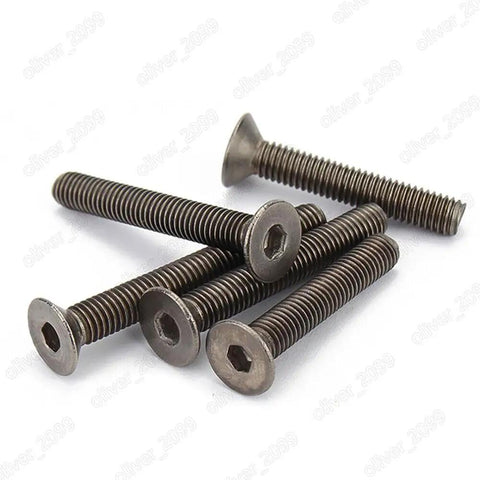 Top Shelf Tough As Nails Titanium Grade Gr2 Hex Socket Countersunk Flat Head Screws UNC Threads in a pack of 100.