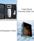 Heavy Duty Outdoor EV Charger Enclosure Floor Standing Charging Station Box With Key Locks All Season Weatherproof Shield for EV gear showing large space and heat dissipation holes.