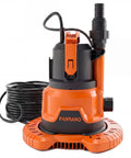 Upgraded Go-To Pool Cover Pump With Dual Outlets 1HP Submersible Sump Pump 3500GPH Beast Portable Water Transfer Pump With Filter Net For Pool Hot Tubs Basement Floods Orange