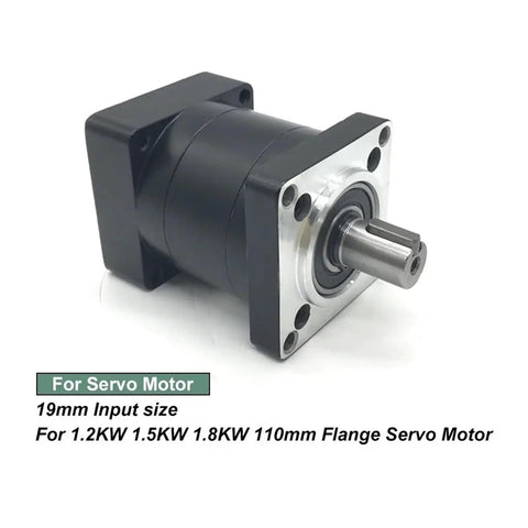 Heavy Duty Planetary Gear Reducer For Nema 42 Stepper Motors With 19 Mm Input 22 Mm Output Ratios From Three To Two One Six To One Pumping Out Seventy Nm Torque At 3k Rpm Built Tough For Cnc Routers And Bot Builds, featuring a 19mm input, tailored for servo motors.