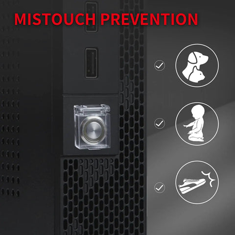 16mm Push Button Cap Cover Guard Dustproof Protector Kid Safe for 16mm Push Button Switches on computer, mistouch prevention