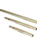 Heavy Duty Swaged Steel Tube With 1/2-20 Threaded Ends, 20 Inch Length, 3/4 Inch Outer Diameter,.065 Inch Wall, One End RH Threads One End LH For Easy Length Adjustment, Zinc Plated For Corrosion Resistance, threaded steel tube shown at angle