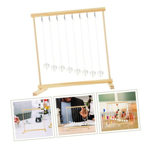Snake Shape Pendulum Energy Conservation DIY Kit For Hands-On Physics Experiments, wooden model with hanging spheres.