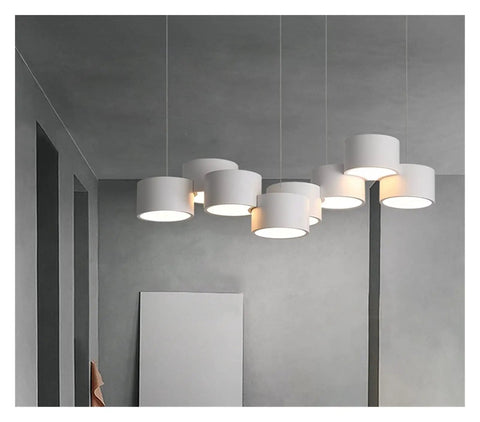 Top Tier Led Pendant Light With Built Tough Iron Frame And Easy Dimmable Toggle Perfect For Kitchens Or Living Rooms Featuring Scratch Resistant Paint And Warm Acrylic Shades That Slap Some Serious Style On Your Main Space - modern white design with multiple shades in a stylish interior.
