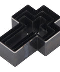 Crossed Shape Hollow Punch Cutter Die Set, three sizes in durable alloy steel for leather crafting and DIY projects, three nested pieces.