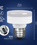Dimmable E26 LED Puck Light Bulbs Pack For Easy Install No Fuss Lighting Flat Low Profile 11W 60W Equivalent 800 Lumens 4000K