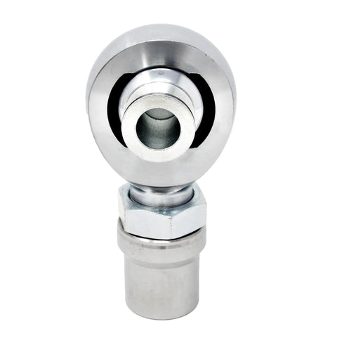 Heavy Duty 1.25 Inch Rod End Heim Joint Kit Left And Right Threaded Chromoly For Jeeps Rock Crawlers 4 Link Suspension Traction Bar Steering Upgrade With Spacers Jam Nuts And Tube Adapters chromoly rod end close-up