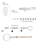 Super Comfy Air Chamber Nose Pads For Glasses With Grippy Silicone Pad Replacement and Straightforward Screw In Install Including Full Glasses Repair Kit For Eyewear And Shades Transparent Look with screws and screwdriver included.
