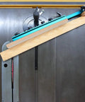 Table Saw Miter Gauge Extension Fence System With Aluminum Miter Extension Fence Telescoping Fence And Flip Stop displayed at an angle