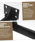 Rock Solid Heavy Duty Metal L Shelf Brackets, cold-rolled steel close-up, showing compact structure and installation holes.