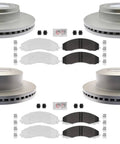 Galvanized Brake Pads and Coated Rotors Replacement Kit for Ford F 450 F 550 Super Duty 2017 2018 2019 2020 2021 2022