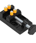 Rugged Drill Press Clamp For Woodworking, Aluminum Alloy Bench Vise with 55mm Clamp Range, Easy Turn Knob, Compact Design