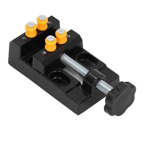 Rugged Drill Press Clamp For Woodworking, Aluminum Alloy Bench Vise with 55mm Clamp Range, Easy Turn Knob, Compact Design