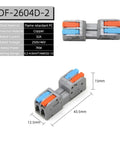 Grab These Awesome Push-In Wire Connectors For Fast Tool-Free Splicing On Any Solid Or Stranded Copper Cable With 2 In 2 Out Design Perfect For Compact LED Lighting Junction Boxes And Heavy Duty Projects Featuring Tin Plated Contacts For Great. 2-in 2-out 32A connector, 43.5mm x 15mm, flame-retardant PC