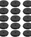 Universal Binding Pad And Gasket Set For Office Machines, 15 black disc-shaped pads for high frequency hole punching setup