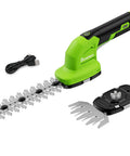 2-In-1 Cordless Hedge Trimmer And Grass Shear, Lightweight Handheld Yard Tool With Rechargeable 7.2V Battery And Type C Cable