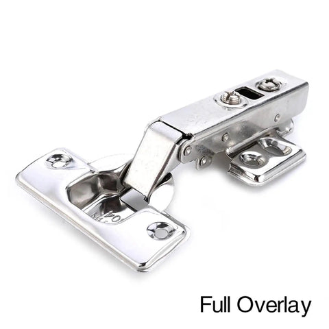 Stainless Steel Cabinet Door Hinges With Soft Close Damper Hydraulic Buffer For Full Overlay Cabinets And Furniture Hardware Easy Install