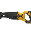 Fast Cutting 20V Max XR Brushless Cordless Reciprocating Saw Tool Only With 1-1/8 Inch Stroke, side view on white background