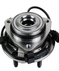 Autoround front wheel hub bearing assembly with ABS; six-lug GM hub with electrical connector