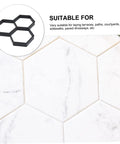 Hexagon Concrete Paving Mold Kit For DIY Projects Pro Grade shown on white hexagonal tile surface