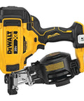 20V Max Brushless 15 Degree Cordless Roofing Nailer with Tool Free Nail Tray Battery Powered Yellow and Black