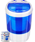 Portable Mini Single Tub Washer For Small Clothes Under 1.2Kg with blue transparent body for socks and undergarments