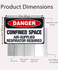 Vintage Danger Confined Space Metal Sign 8x12 Inch Wall Decor For Garage Home Bar Kitchen Office Porch Dope Industrial Vibe Durable Metal Wall Art For Man Caves, 12x8 in aluminum
