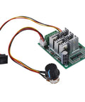 Badass Dc Brushless Motor Speed Controller Delivers Fifteen Amps Of Raw Torque For Smooth Three Phase CW To CCW Switching On Just About Any Rig, featuring compact PCB with heat sinks and adjustable dial.