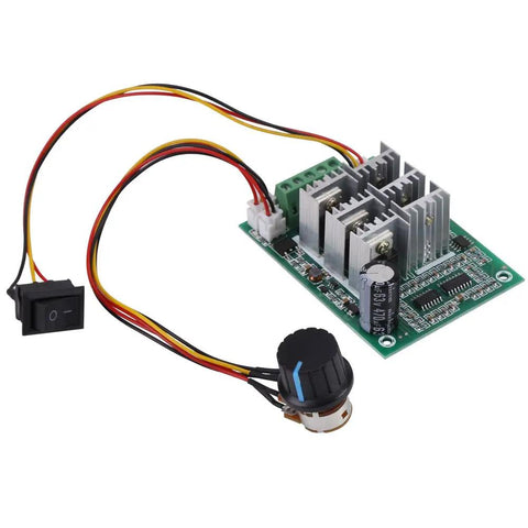 Badass Dc Brushless Motor Speed Controller Delivers Fifteen Amps Of Raw Torque For Smooth Three Phase CW To CCW Switching On Just About Any Rig, featuring compact PCB with heat sinks and adjustable dial.