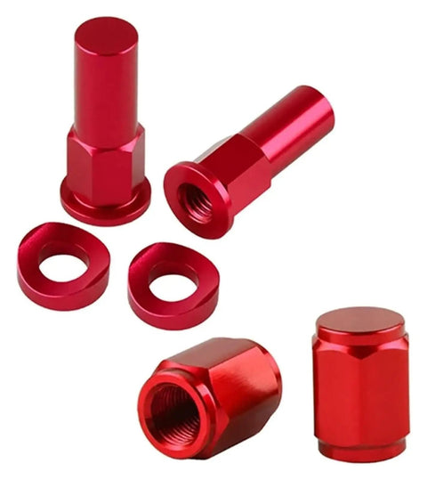 3 Piece Rim Lock Nut Kit For Dirt Bikes And Motocross Tire Clamp Screws Rim Lock Nuts Spacers Bolts And Valve Caps Durable Orange G15 Finish Easy To Install High Quality Gear