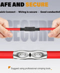 Holding 6 Gauge Non Insulated Butt Connectors With Heat Shrink Tubing Pure Copper Wire Splice Kit For Automotive Electrical Crimp Joints For 6AWG Wiring Pack Of 20