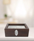 Wooden box with Six Piece Vintage Iron Jewelry Box Latch Hasps With Screws For Wooden Boxes Retro Chest Lock Buckles