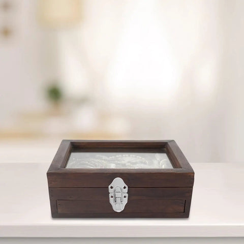 Wooden box with Six Piece Vintage Iron Jewelry Box Latch Hasps With Screws For Wooden Boxes Retro Chest Lock Buckles
