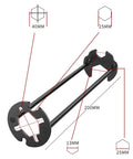 Two Pack 4 In 1 Sink Wrenches Carbon Steel Outer Hex Nut Wrenches dimensions diagram for maintenance installation