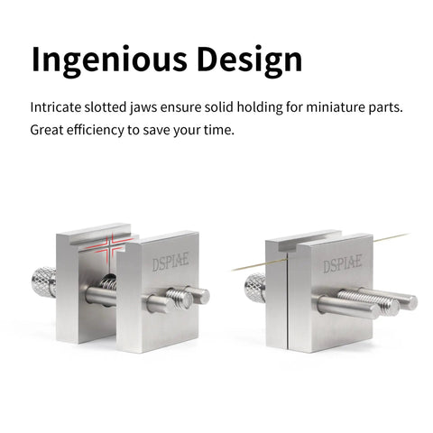 Mini Precision Vise For Hobby And Model Making, Stainless Steel Bench Clamp Hand Tool Built To Last, The Real Workhorse For Precise, Clean Detail Work In Your Shop, stainless steel slotted jaws