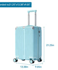 20 Inch Carry On Luggage With Spinner Wheels USB Port Expandable Hard Shell Suitcase Lightweight Travel Gear Airline Approved Mint Blue For Men And Women