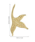 Leaf-shaped brass drawer pull, 3.26x1.97 inches, Brass Leaf Drawer Pulls For Cabinets And Wardrobes, classic rustic finish